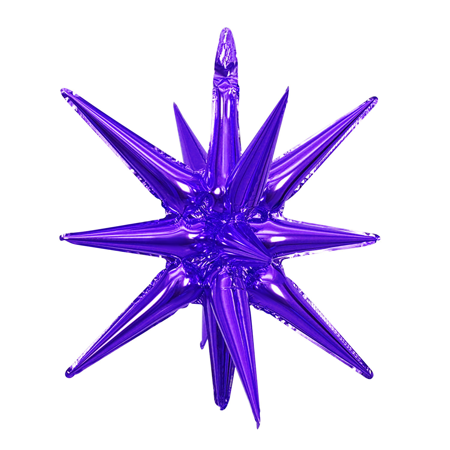 22 inch Purple Connected Starburst Foil Balloon