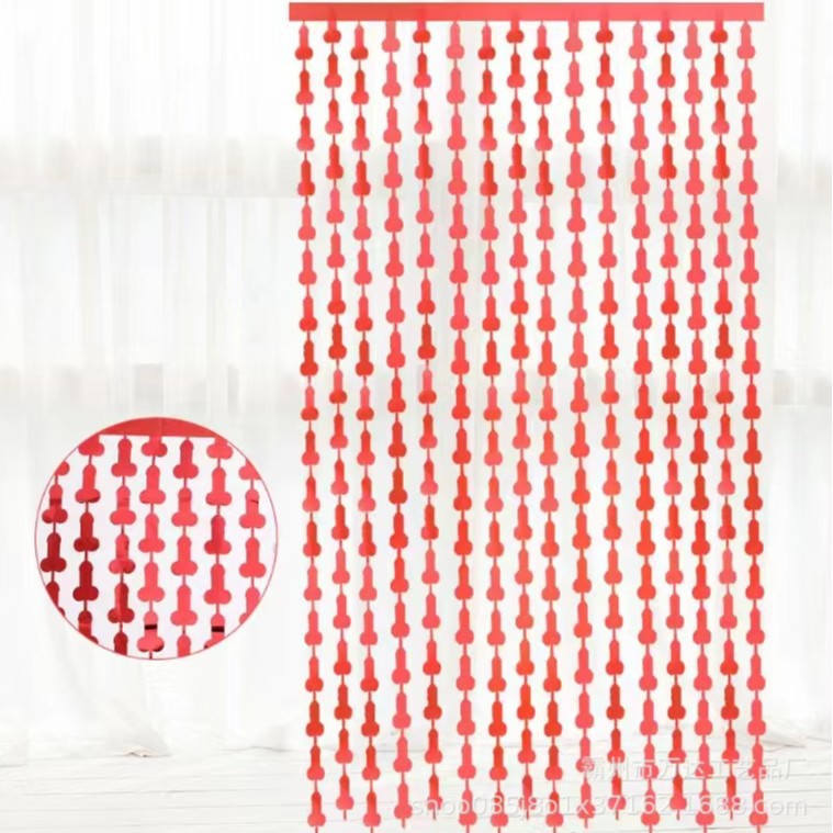 Tinsel Curtain Hen Party Red Tinsel Curtain