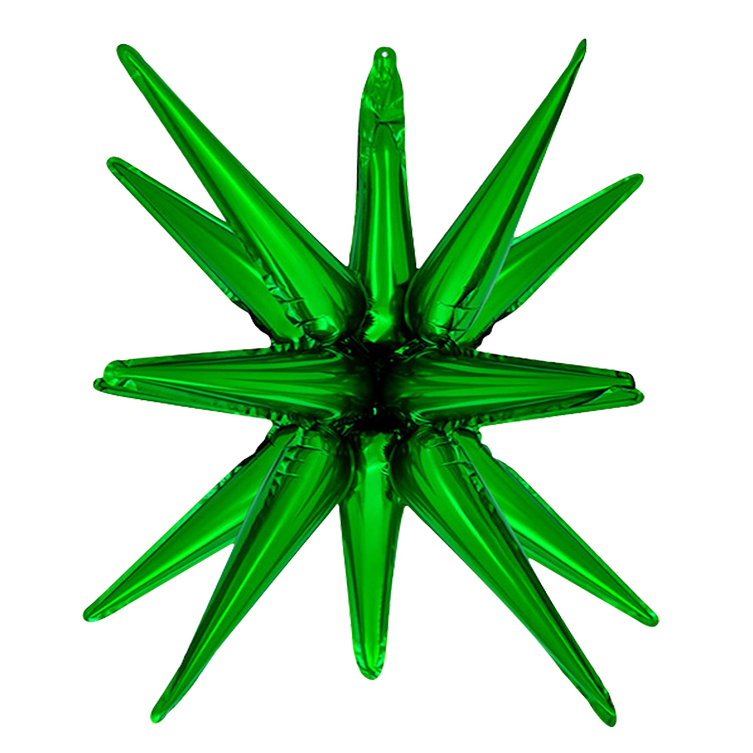 22 inch Green Connected Starburst Foil Balloon