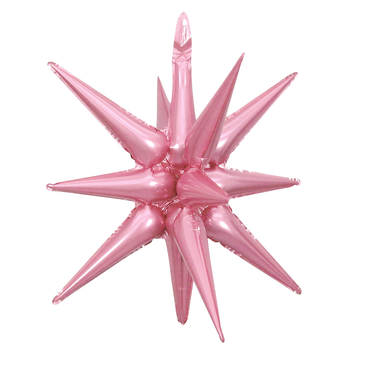22 inch Pearlescent Light Pink Connected Starburst Foil Balloon