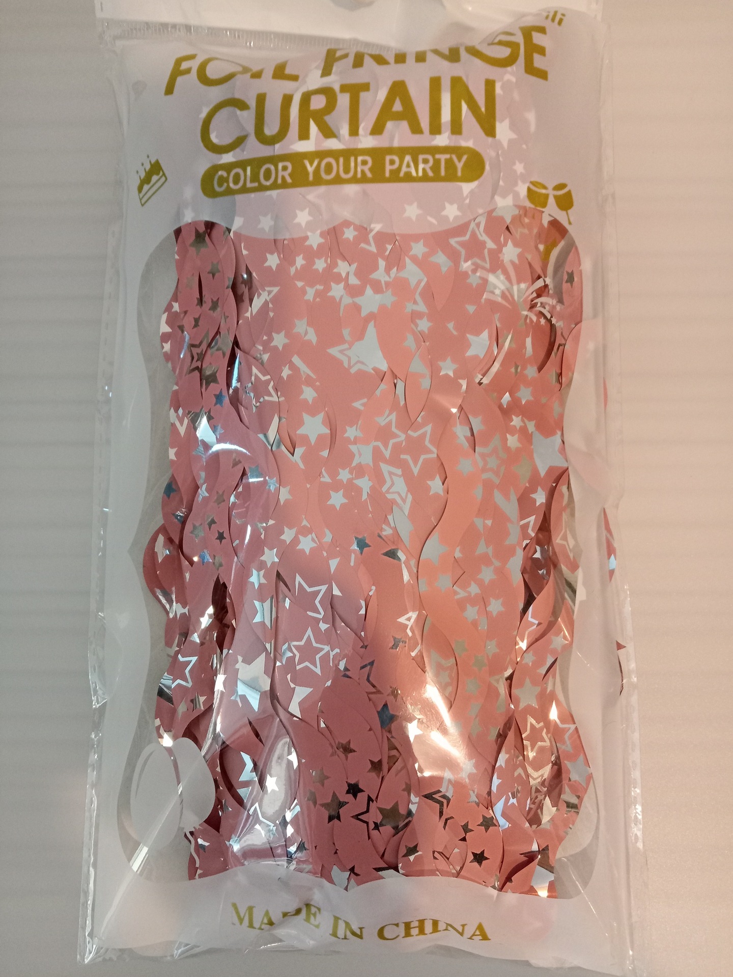 Tinsel Curtain Ceramic Star-shaped Light Pink Tinsel Curtain