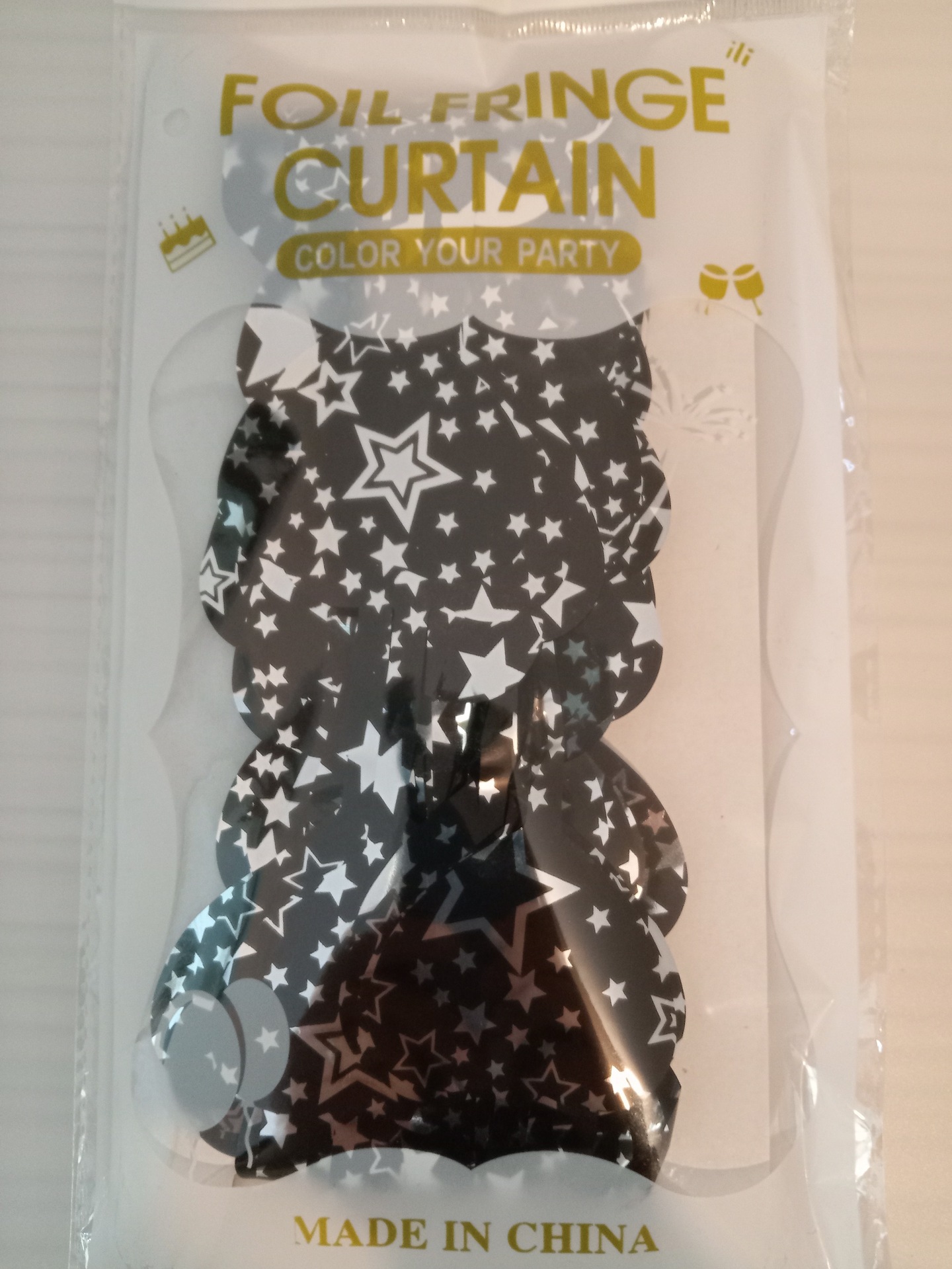 Tinsel Curtain Ceramic Star-shaped Black Tinsel Curtain