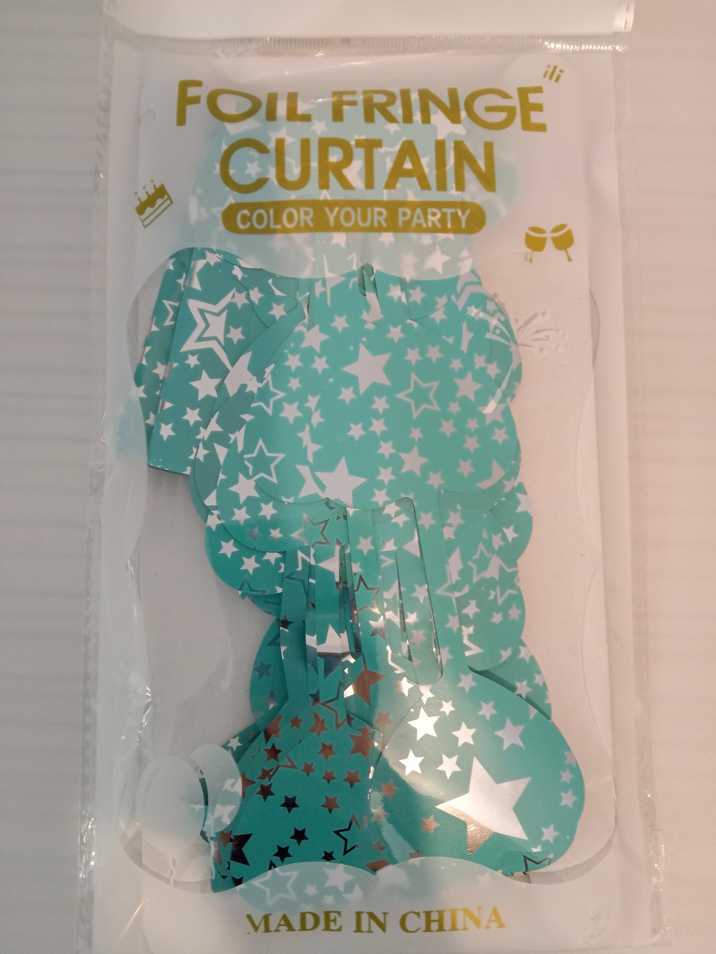 Tinsel Curtain Ceramic Star-shaped Blue Tinsel Curtain