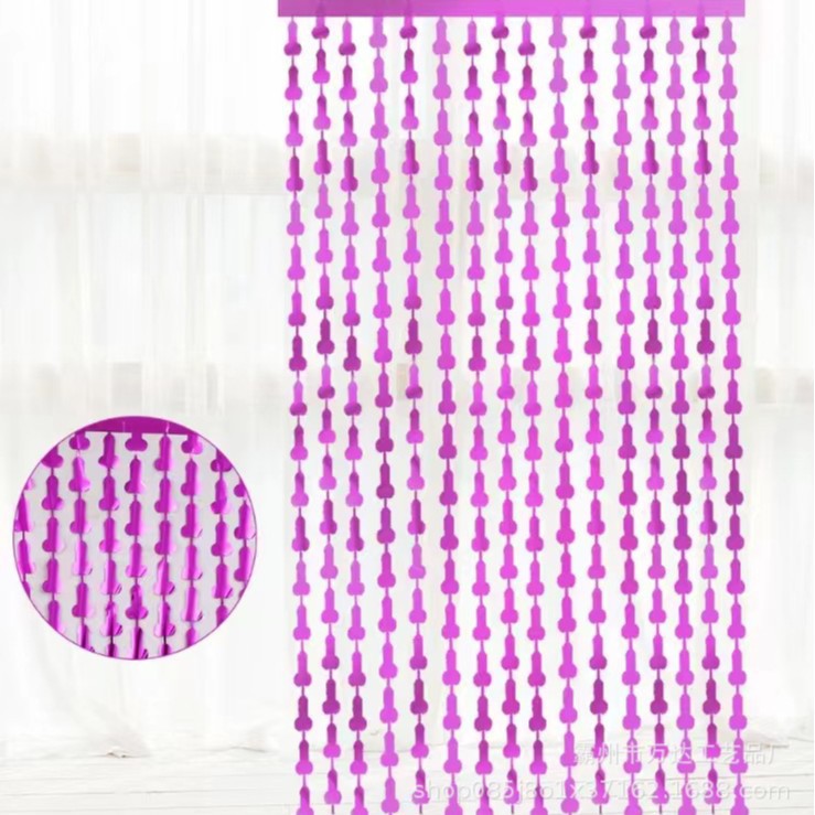 Tinsel Curtain Hen Party Hot Pink Tinsel Curtain