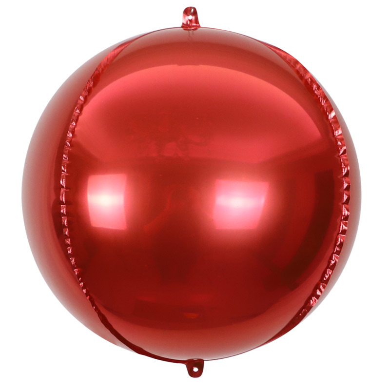 50 inch Red 4D Sphere Shaped Foil Balloon