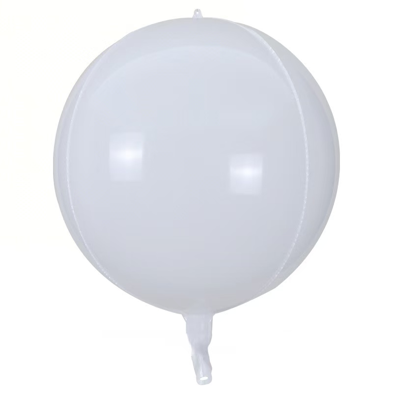 50 inch Milk White 4D Sphere Shaped Foil Balloon
