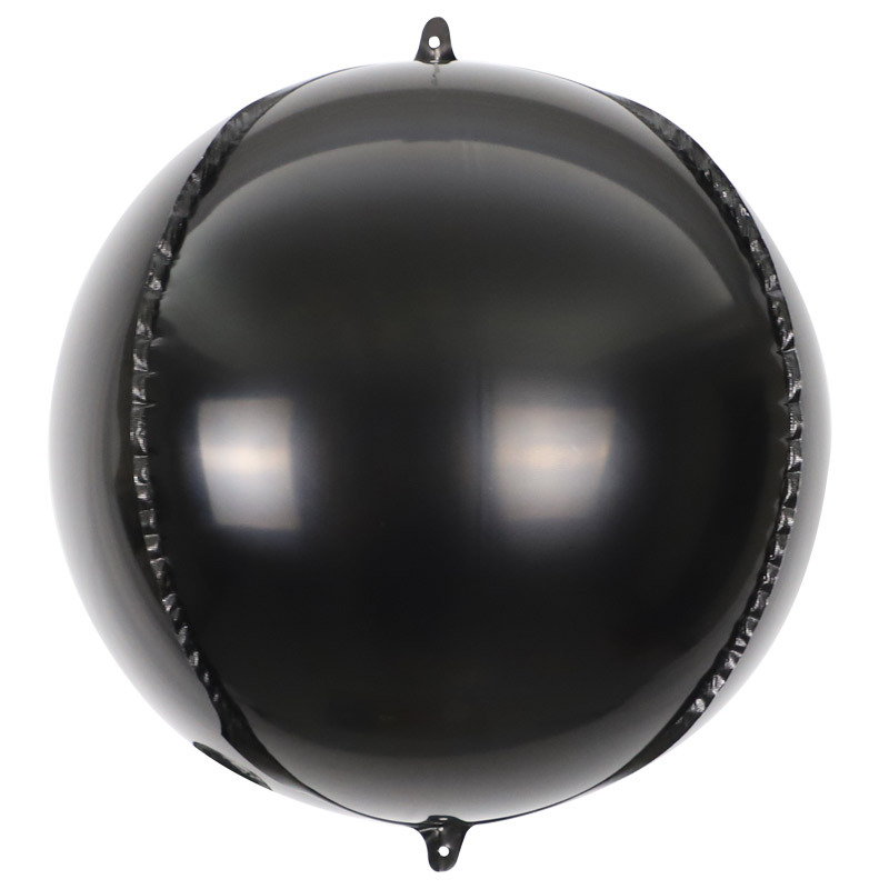 50 inch Black 4D Sphere Shaped Foil Balloon