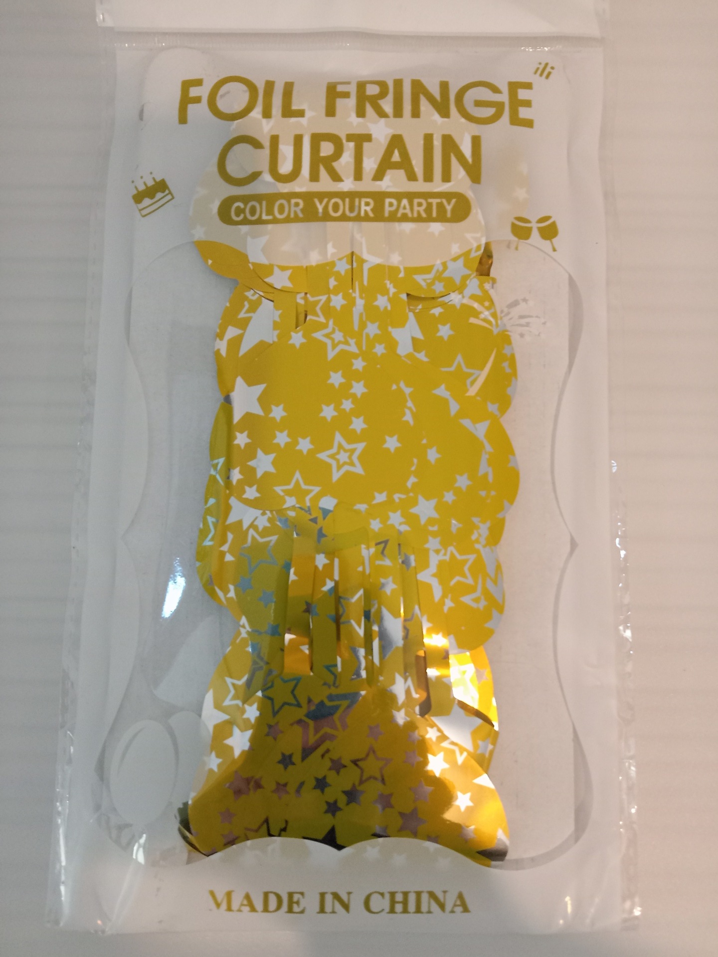 Tinsel Curtain Ceramic Star-shaped Gold Tinsel Curtain