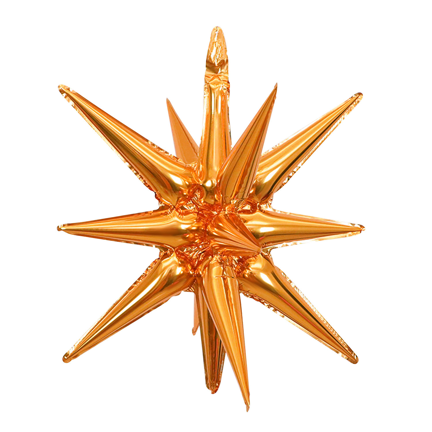 22 inch Orange Connected Starburst Foil Balloon