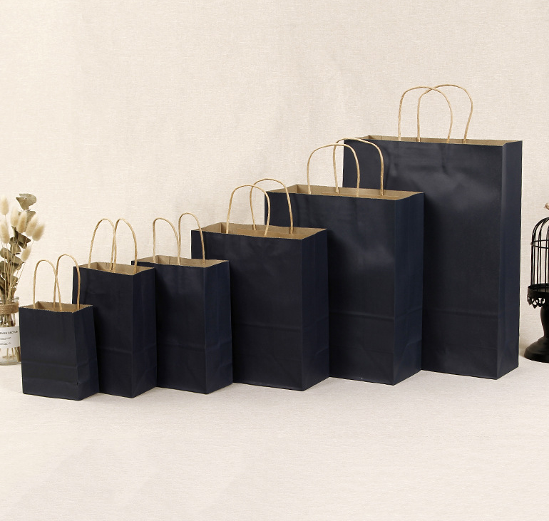21*11*27CM Navy Blue Paper Handbag