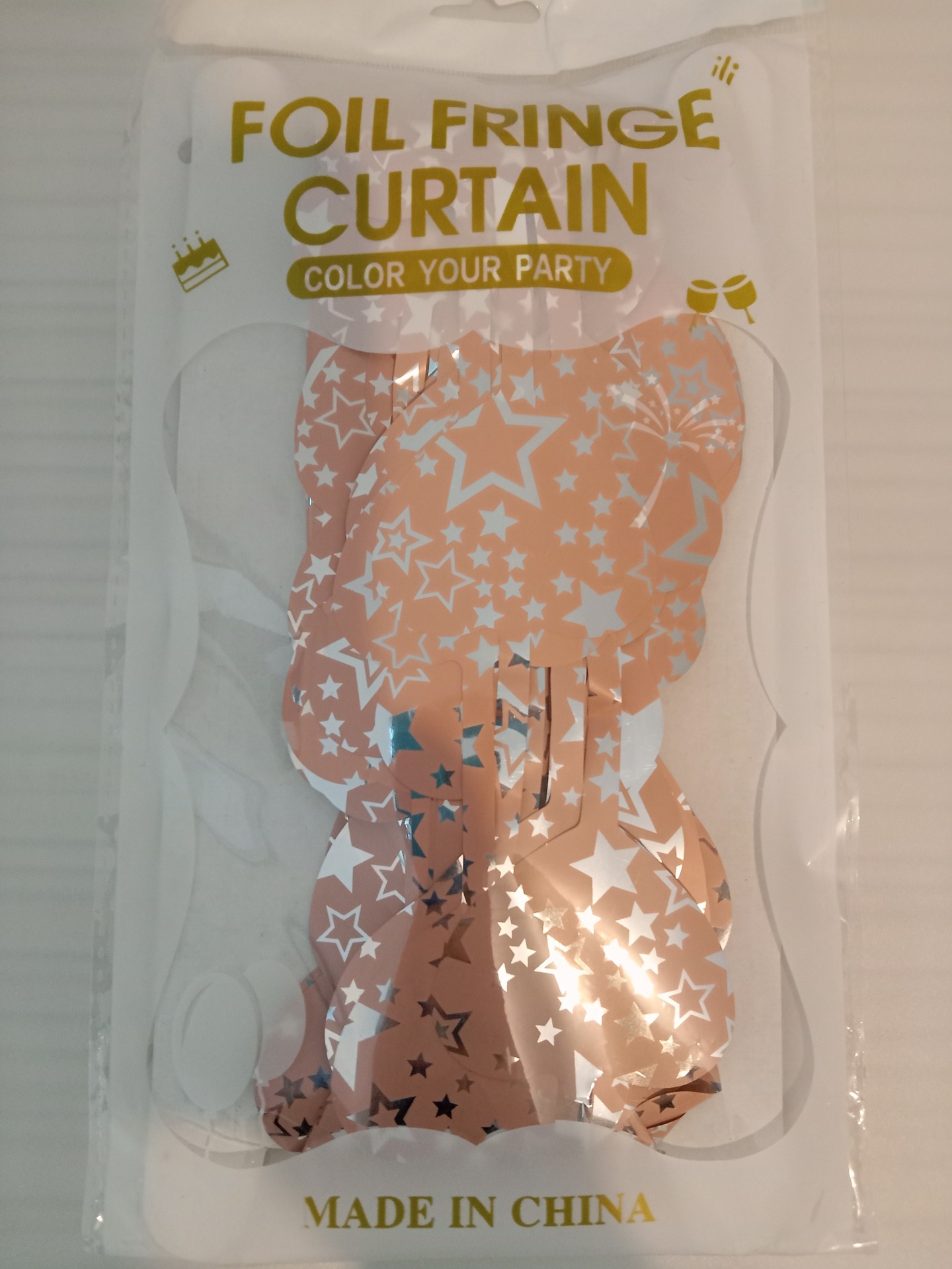 Tinsel Curtain Ceramic Star-shaped Rose Gold Tinsel Curtain