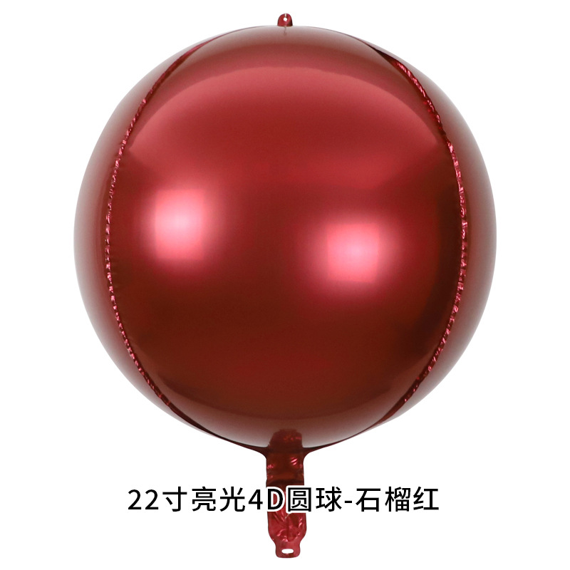32 inch Pomegranate Red 4D Sphere Shaped Foil Balloon
