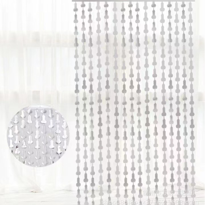 Tinsel Curtain Hen Party Silver Tinsel Curtain