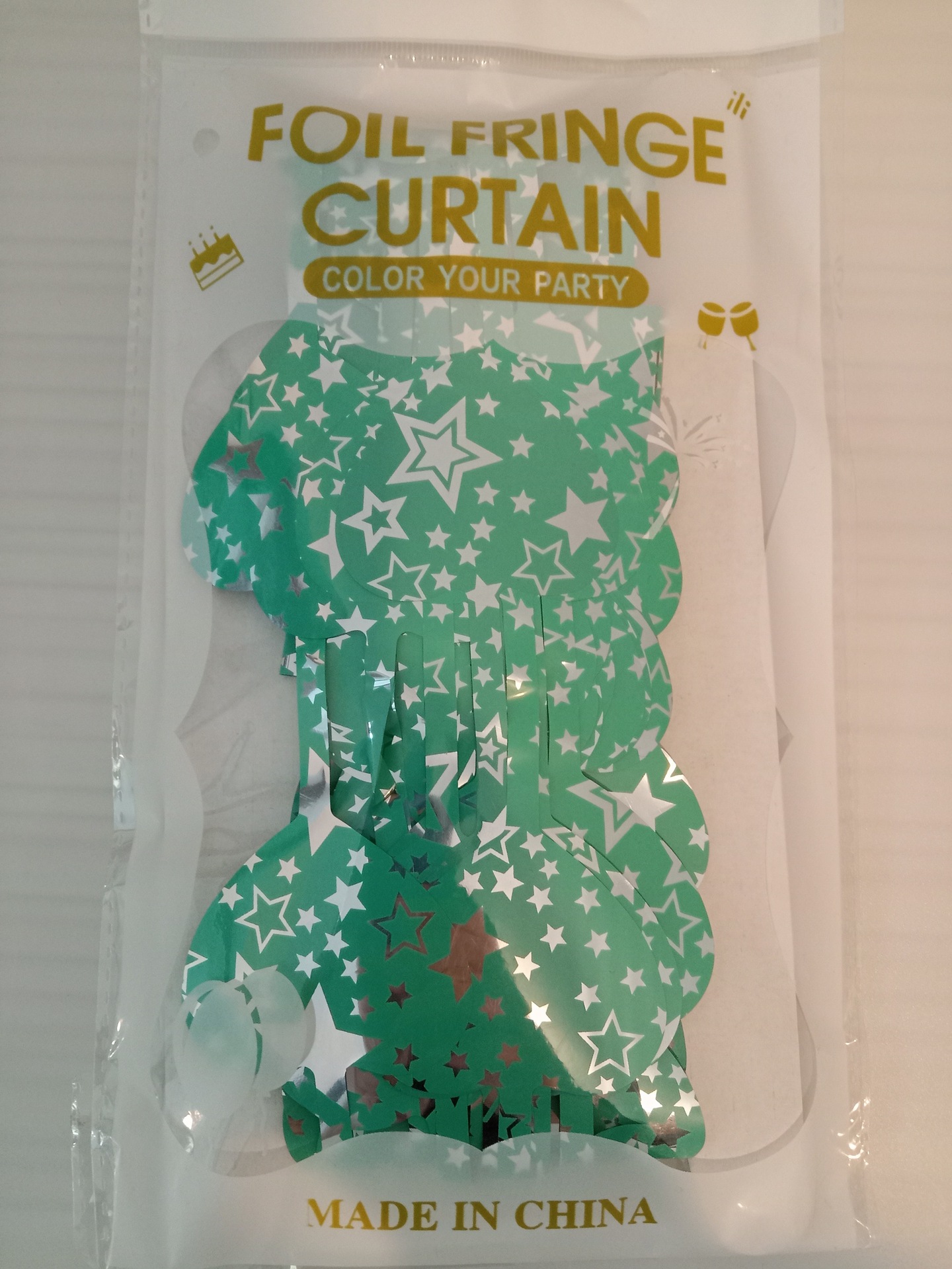 Tinsel Curtain Ceramic Star-shaped Green Tinsel Curtain