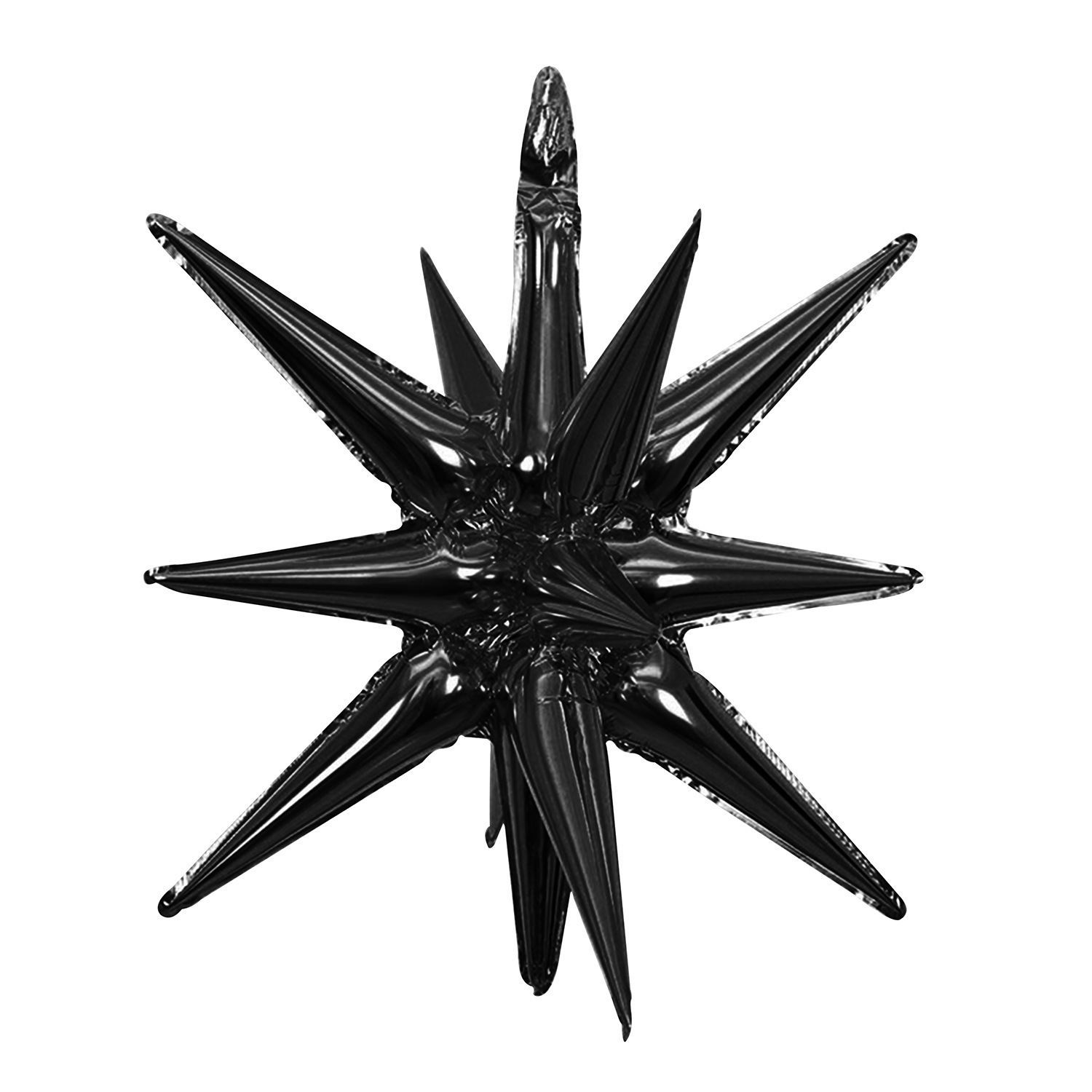 27 inch Black Connected Starburst Foil Balloon