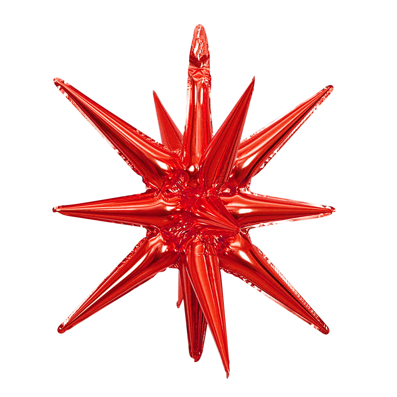 27 inch Red Connected Starburst Foil Balloon