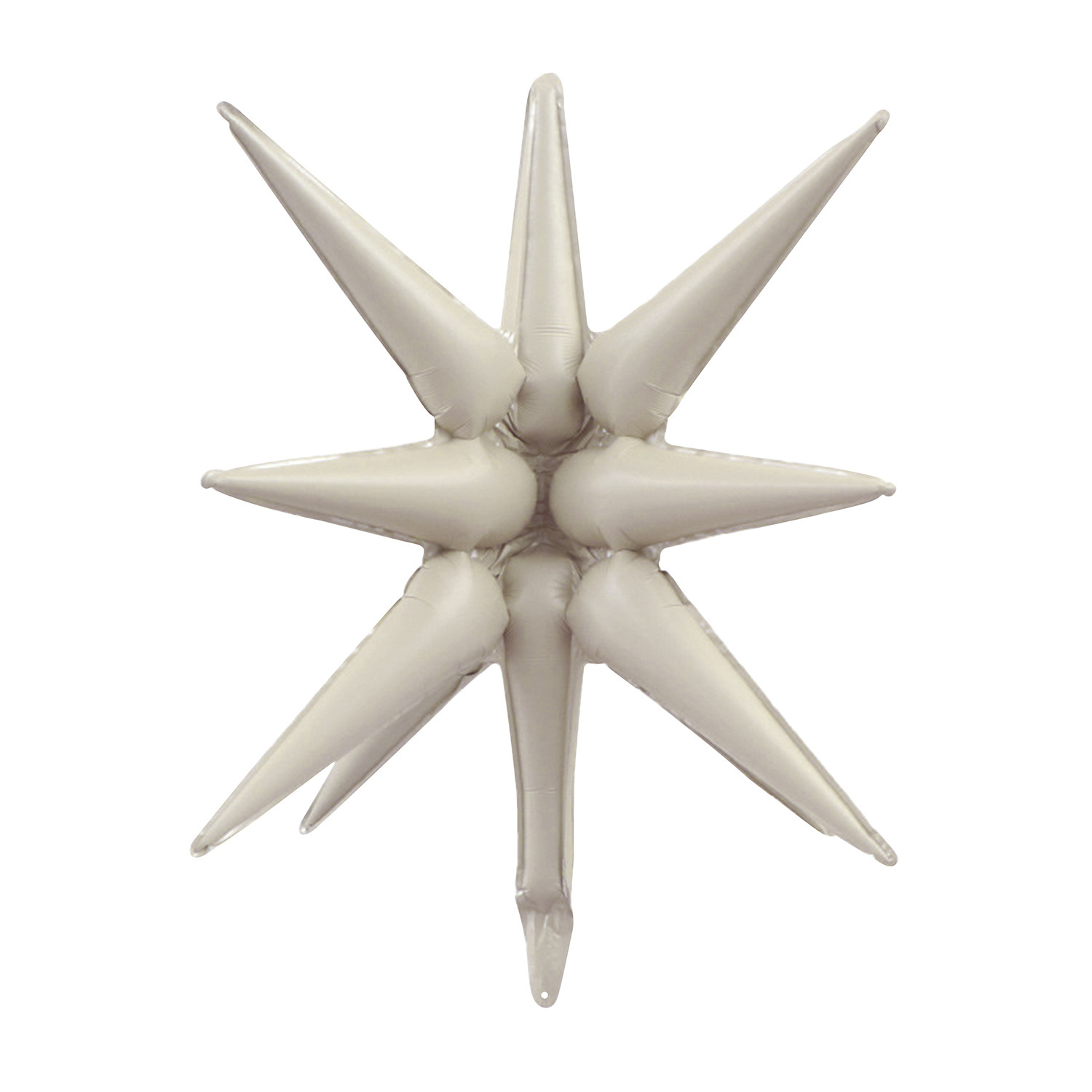 27 inch Cream White Connected Starburst Foil Balloon