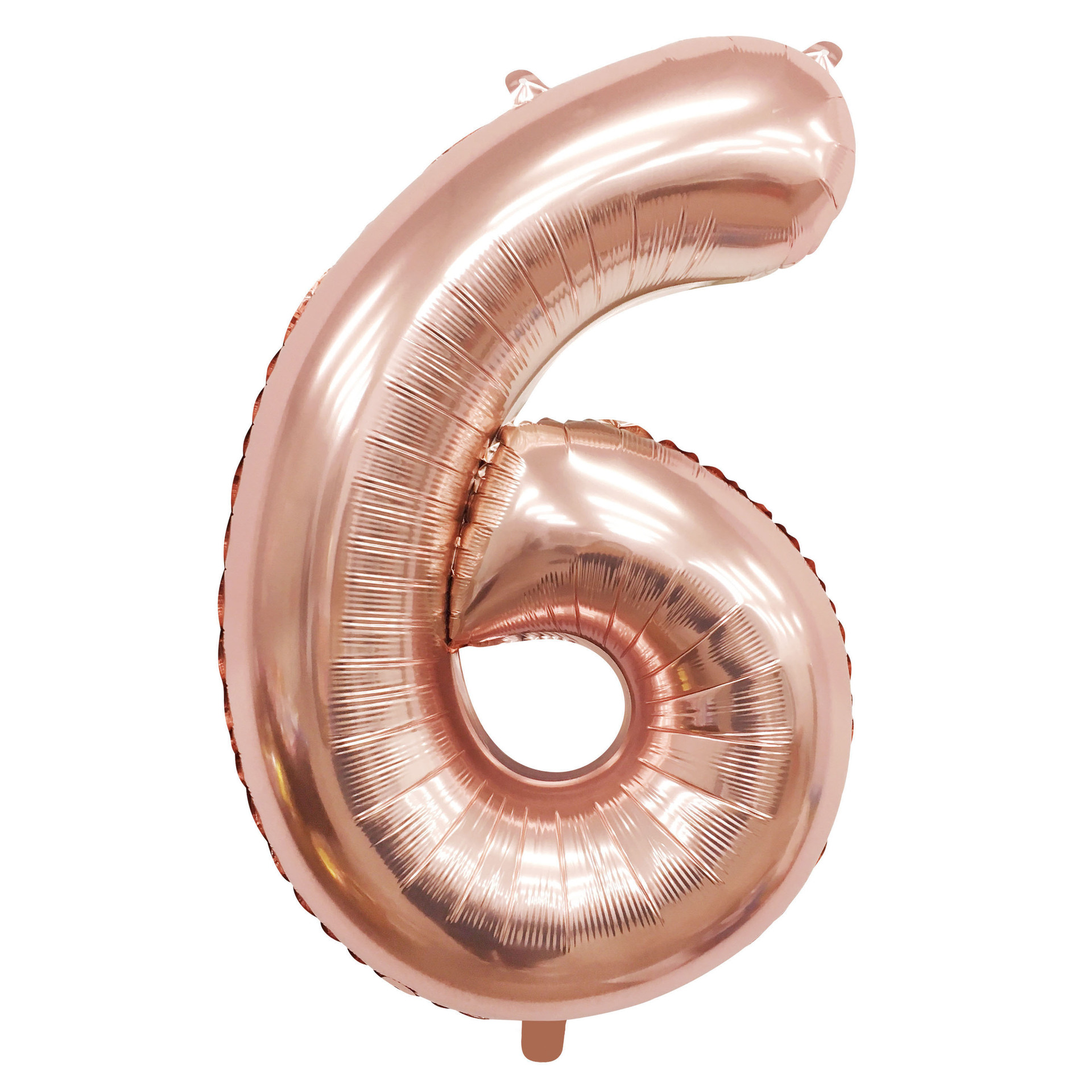 40 inch American Style Rose Gold Number 6 Balloon