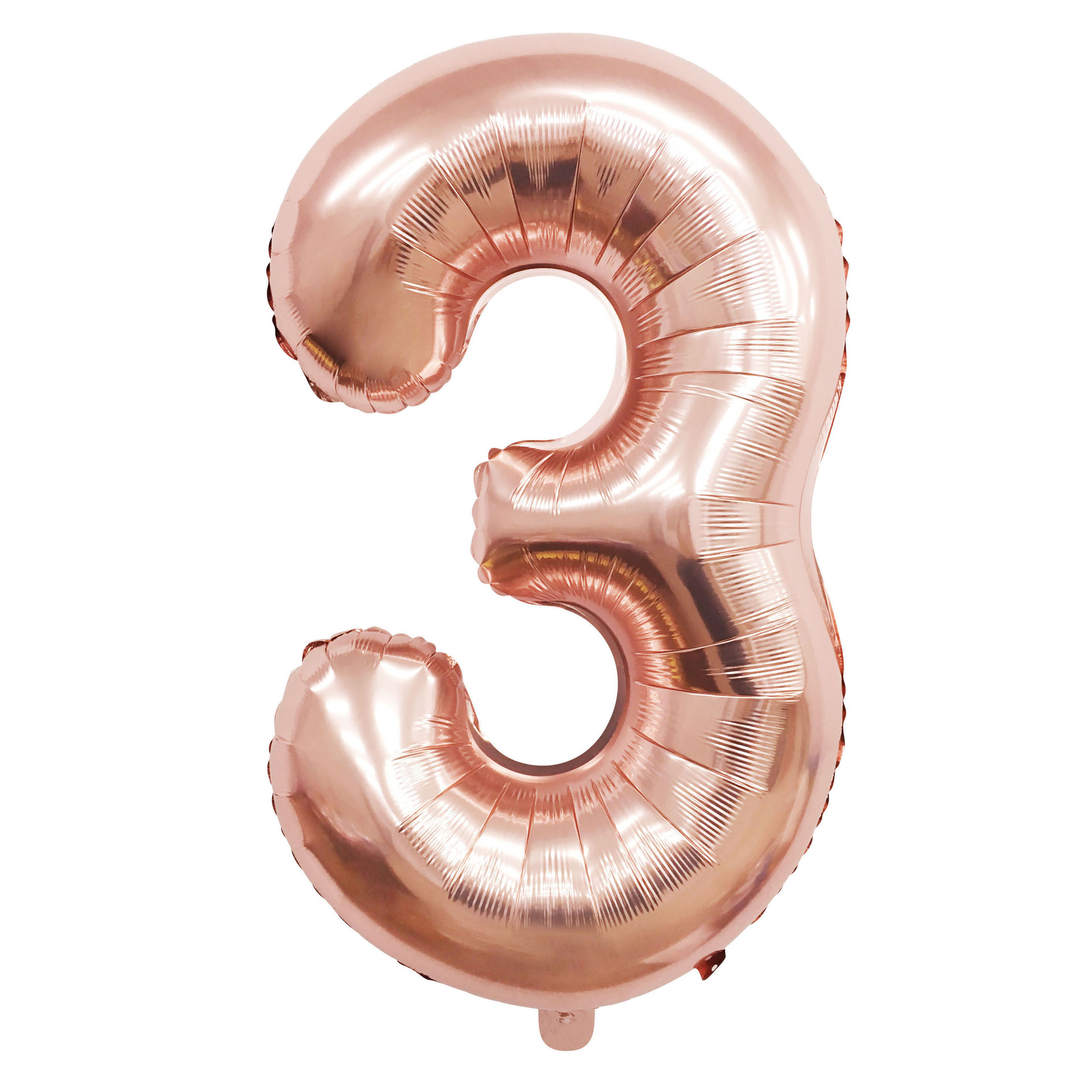 40 inch American Style Rose Gold Number 3 Balloon