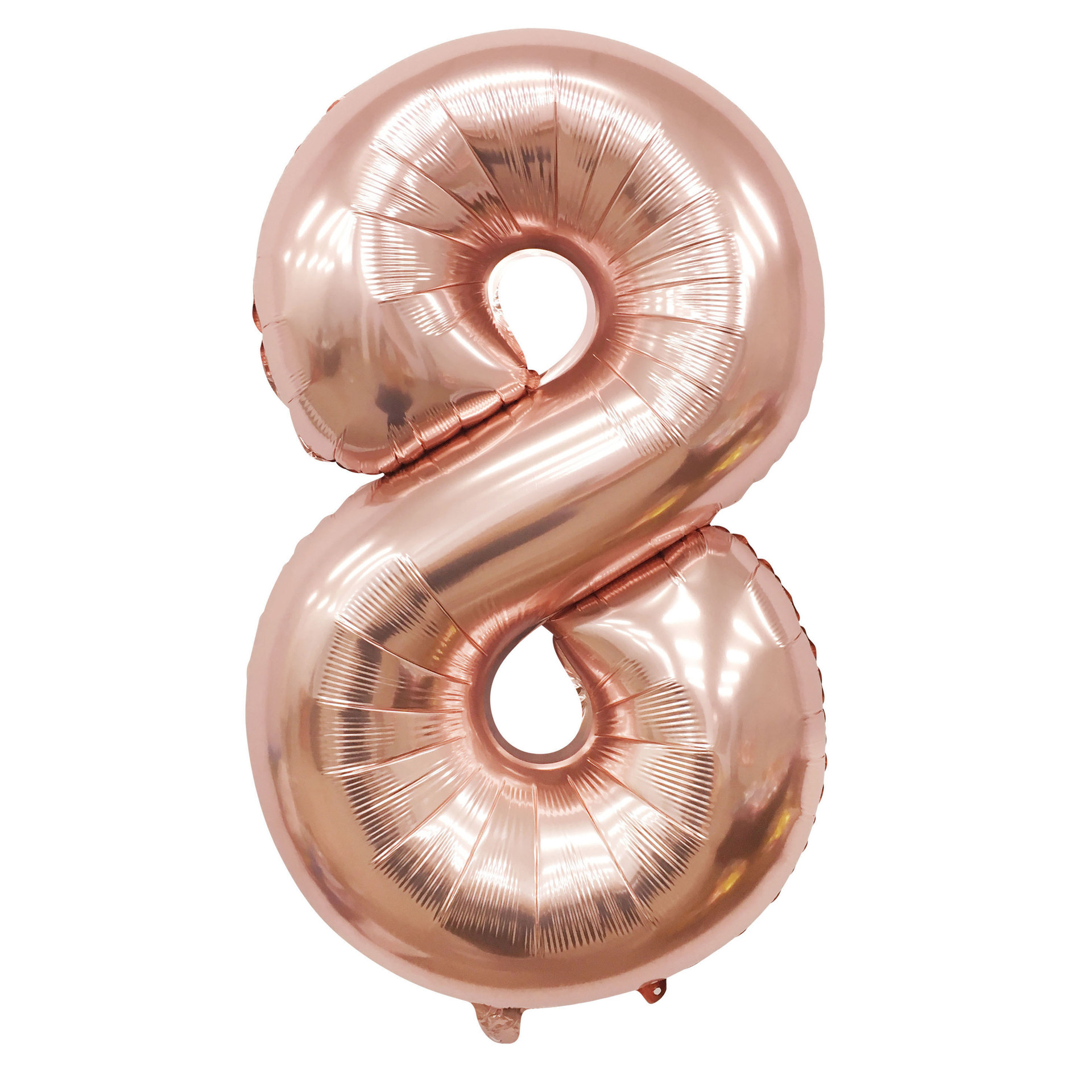 40 inch American Style Rose Gold Number 8 Balloon