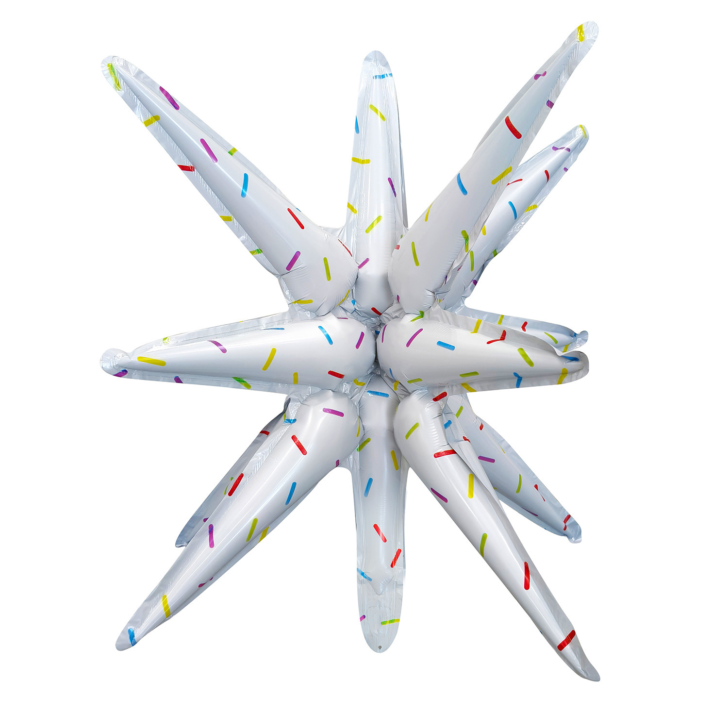 27 inch Colorful Dots Connected Starburst Foil Balloon