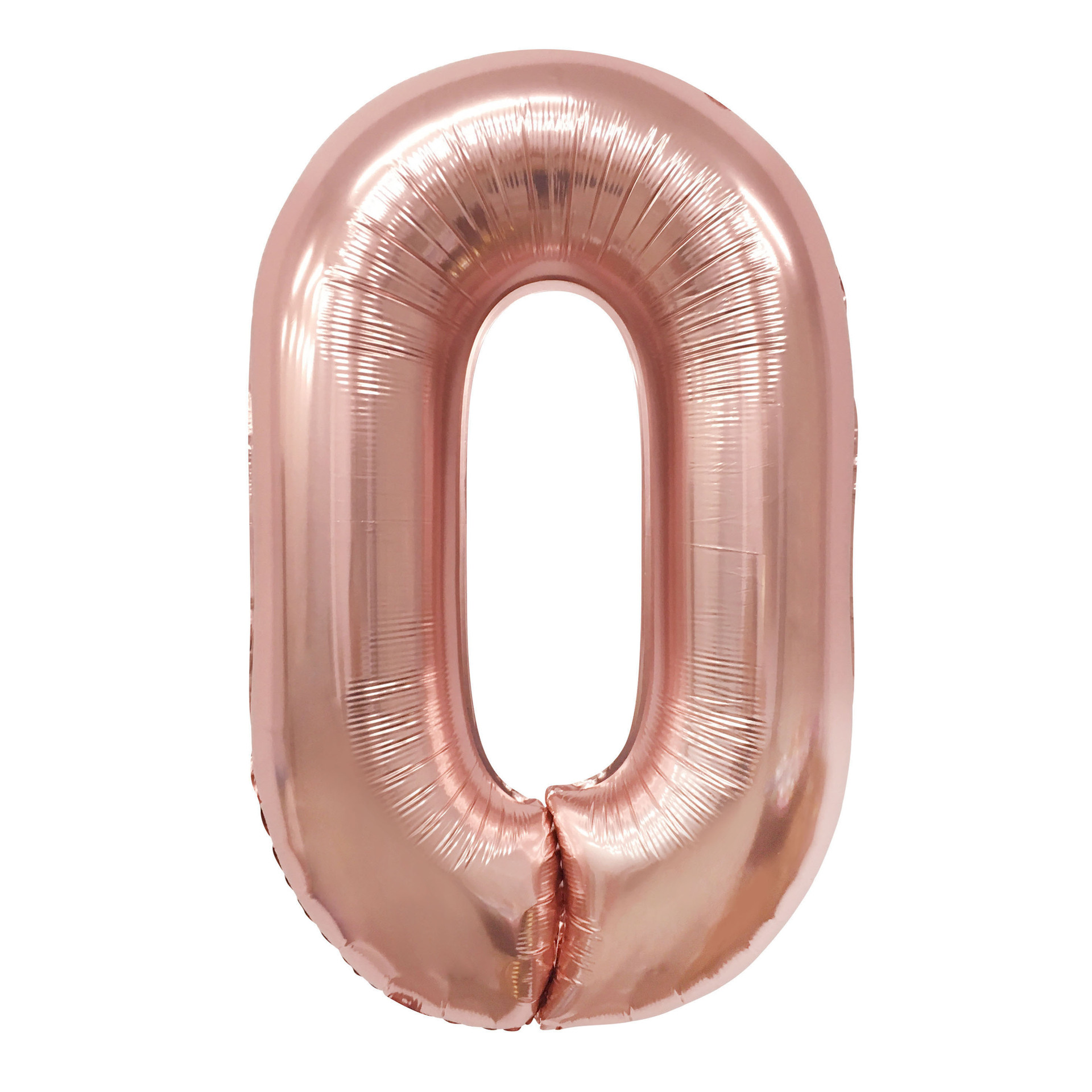 40 inch American Style Rose Gold Number 0 Balloon
