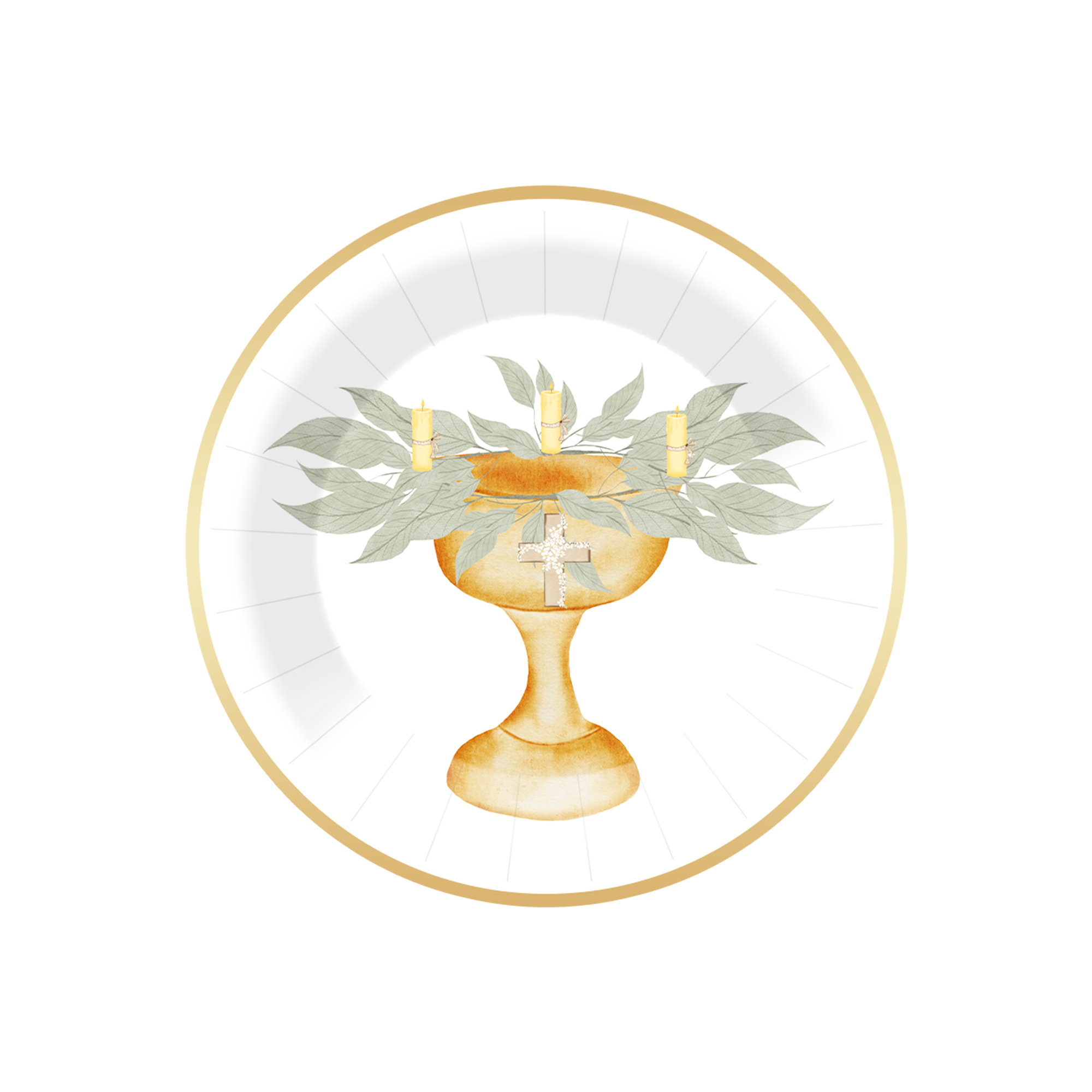  First Communion Round Shape Dinner Plate