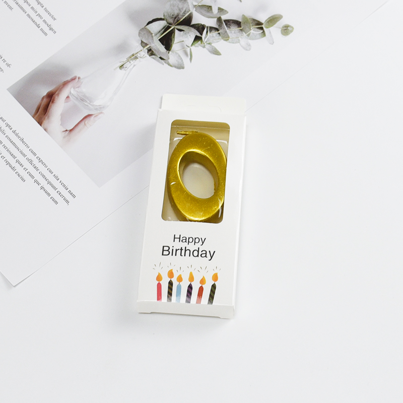 Gold Glitter Number Birthday Candles for Party Decoration