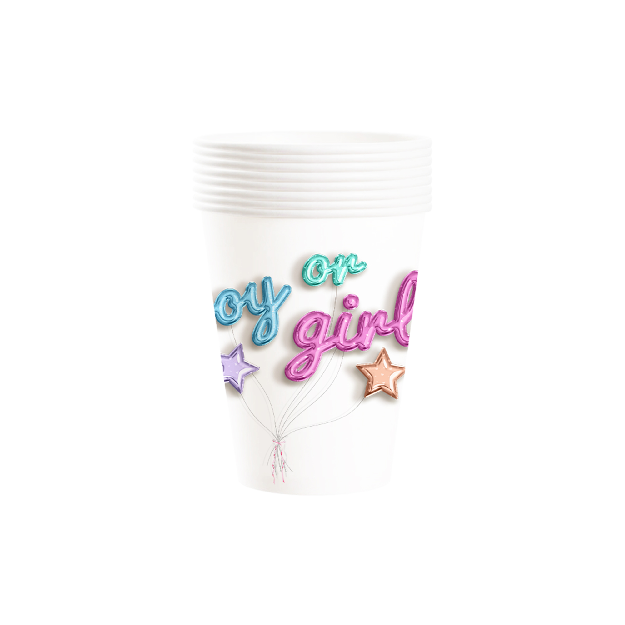 Gender Reveal Theme Boy or Girl Paper Cup