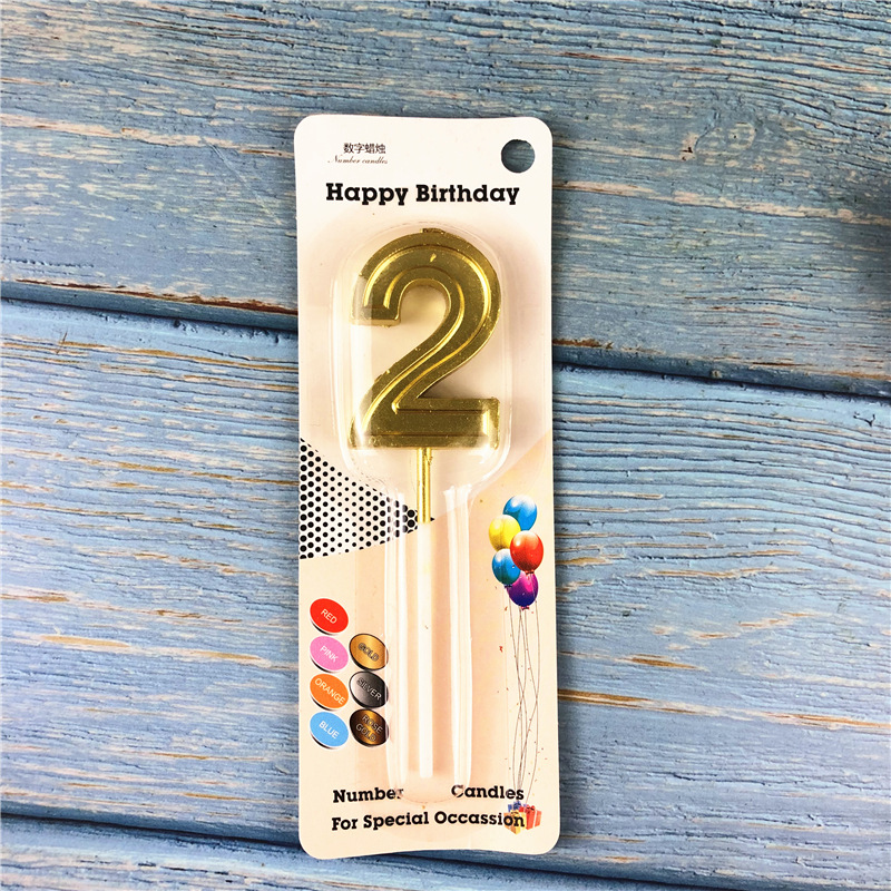 Gold Glitter Number Birthday Candles for Party Decoration