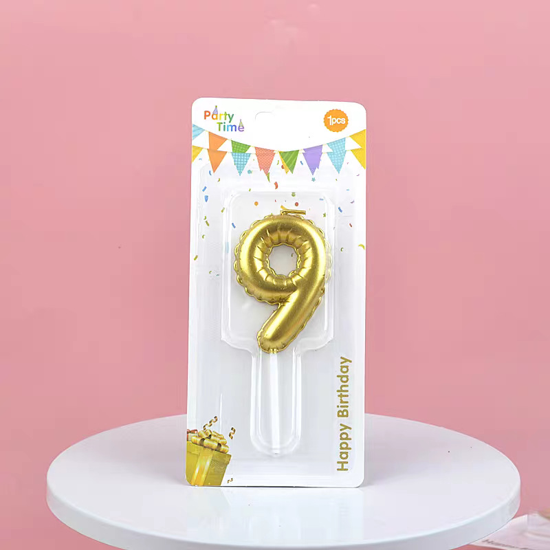 Gold Glitter Number Birthday Candles for Party Decoration