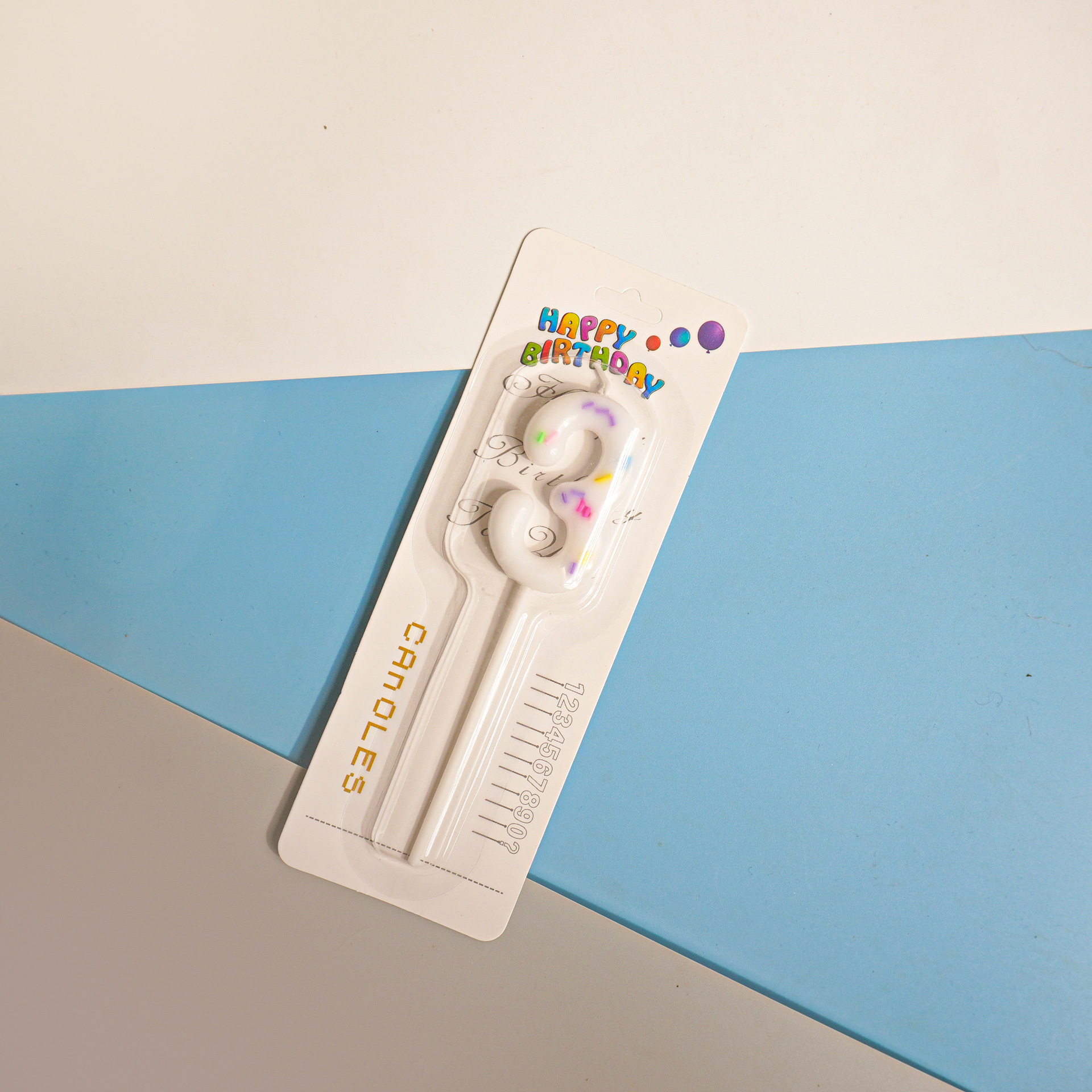 White Number Birthday Candles for Party Decoration