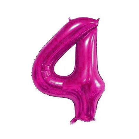 40 inch American Style Hot Pink Number 4 Balloon