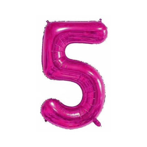 40 inch American Style Hot Pink Number 5 Balloon