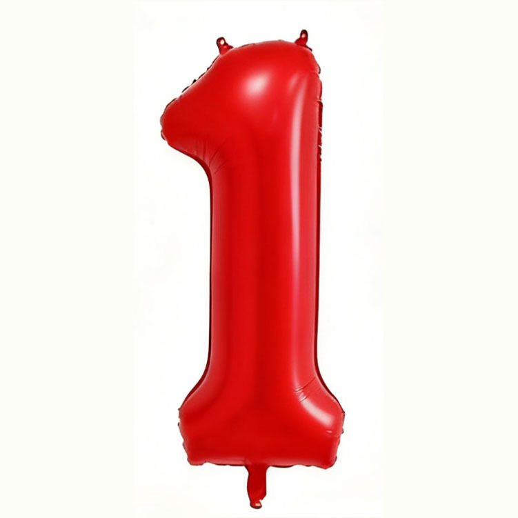 40 inch American Style Red Number 1 Balloon
