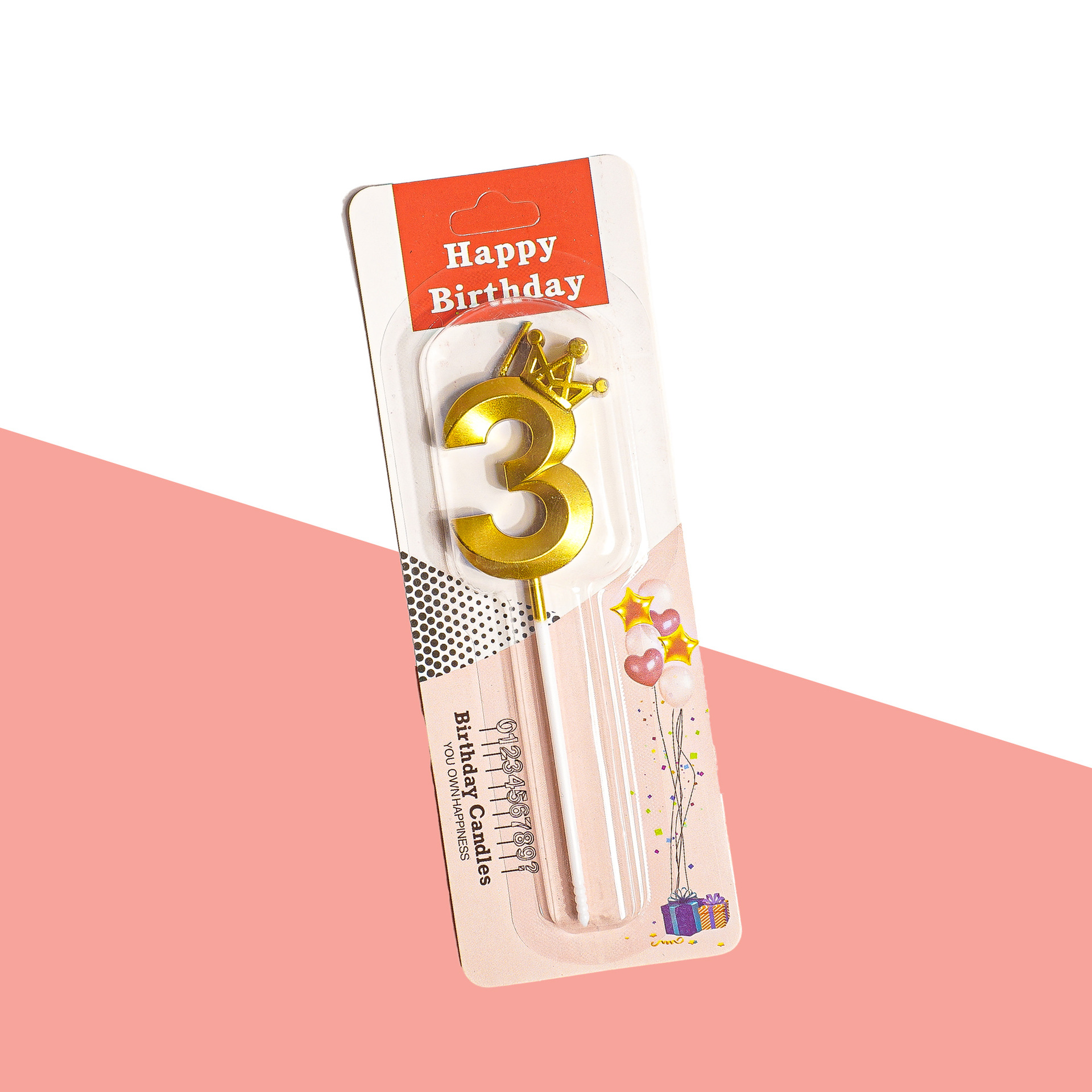Gold Glitter Number Birthday Candles for Party Decoration