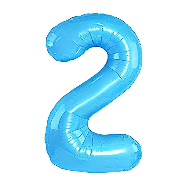 40 inch American Style Candy Blue Number 2 Balloon