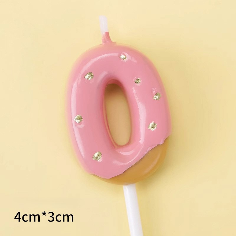 Pink Glitter Number Birthday Candles for Party Decoration