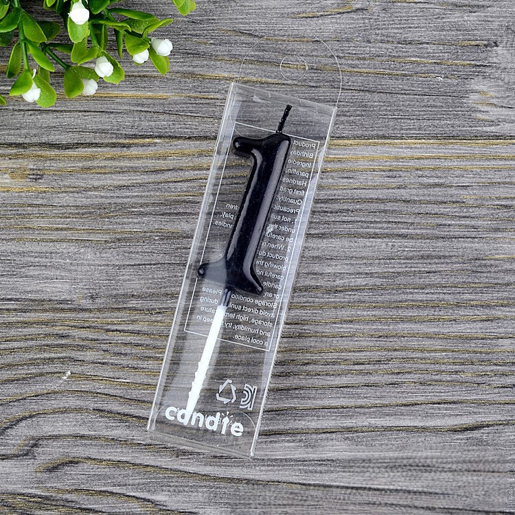 Black Number Birthday Candles for Party Decoration