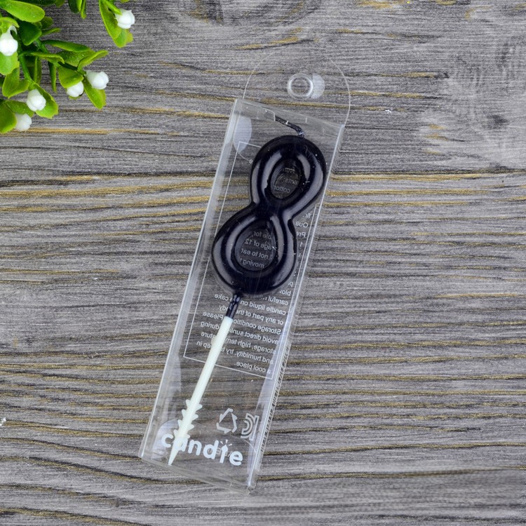 Black Number Birthday Candles for Party Decoration