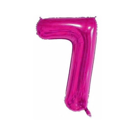 40 inch American Style Hot Pink Number 7 Balloon
