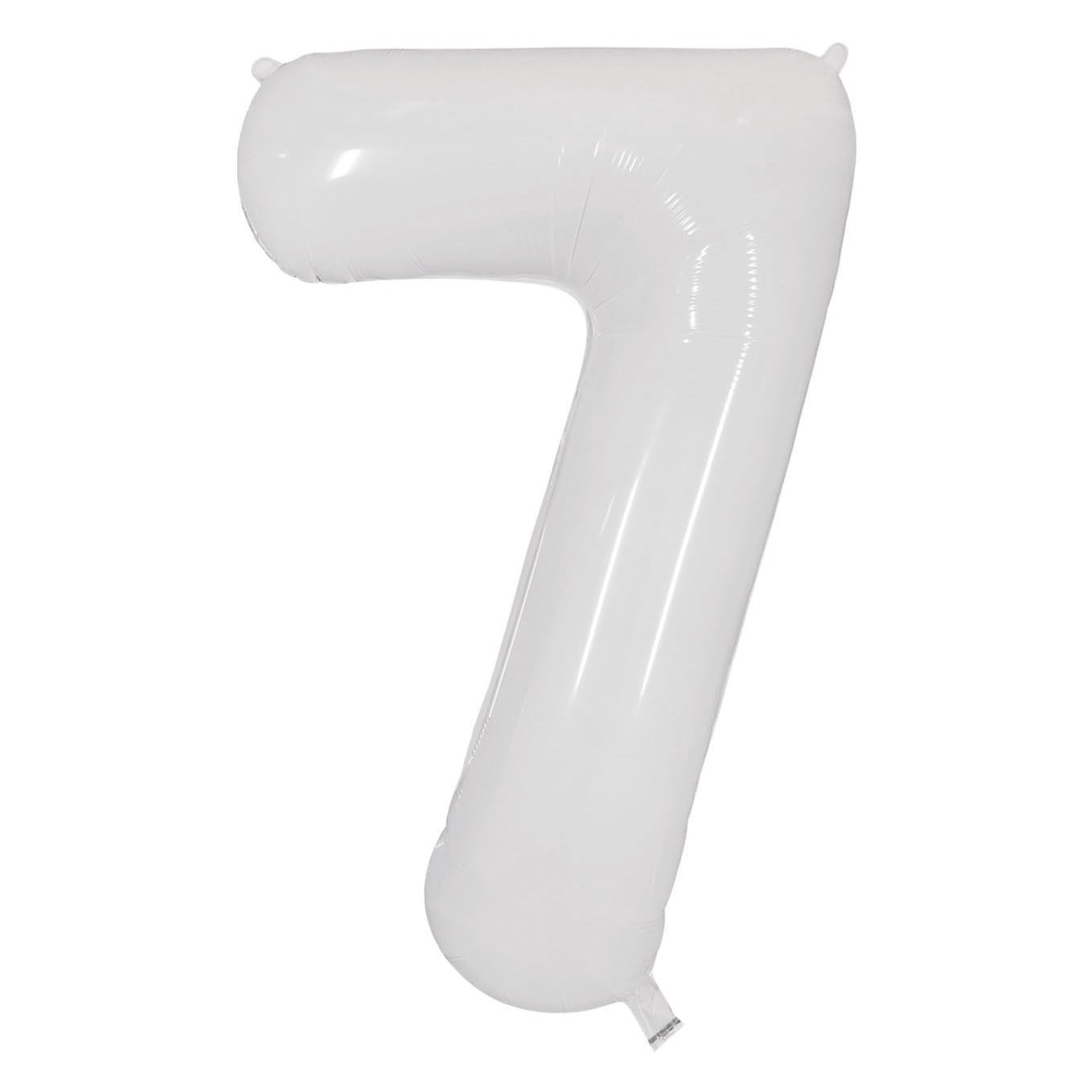40 inch American Style White Number 7 Balloon
