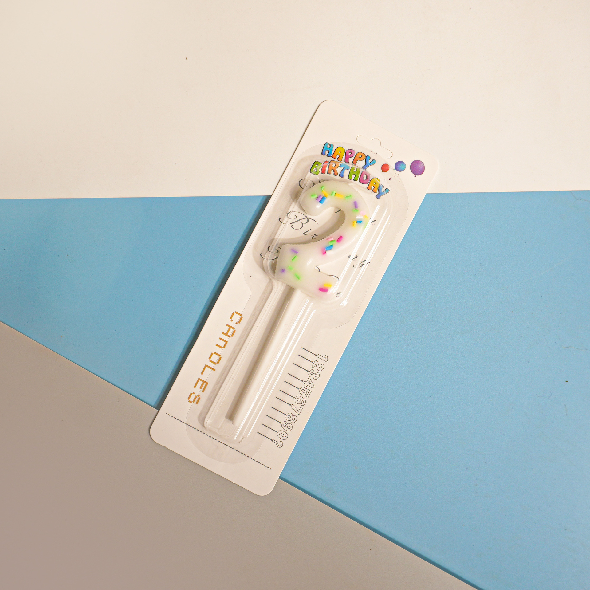 White Number Birthday Candles for Party Decoration