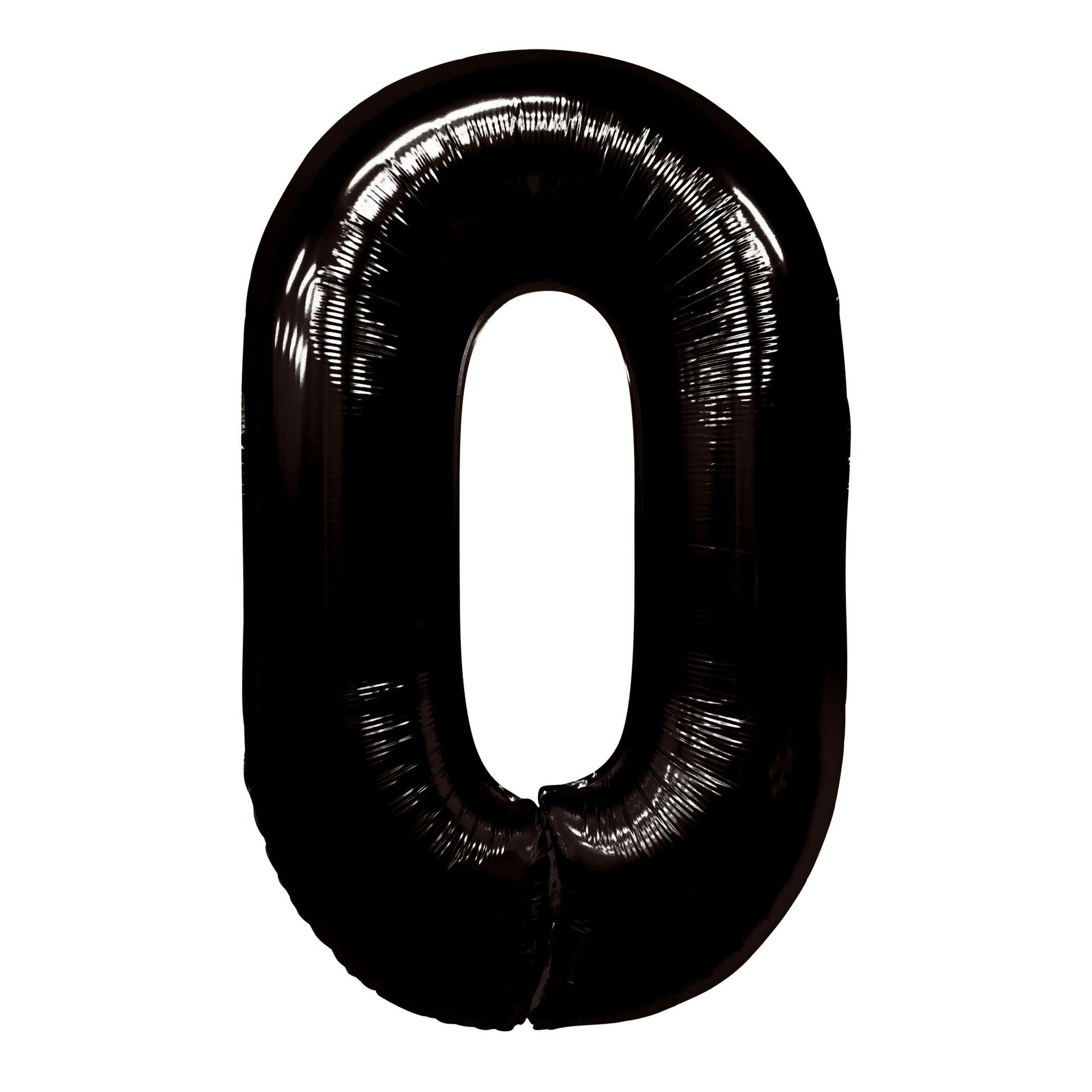 40 inch American Style Black Number 0 Balloon