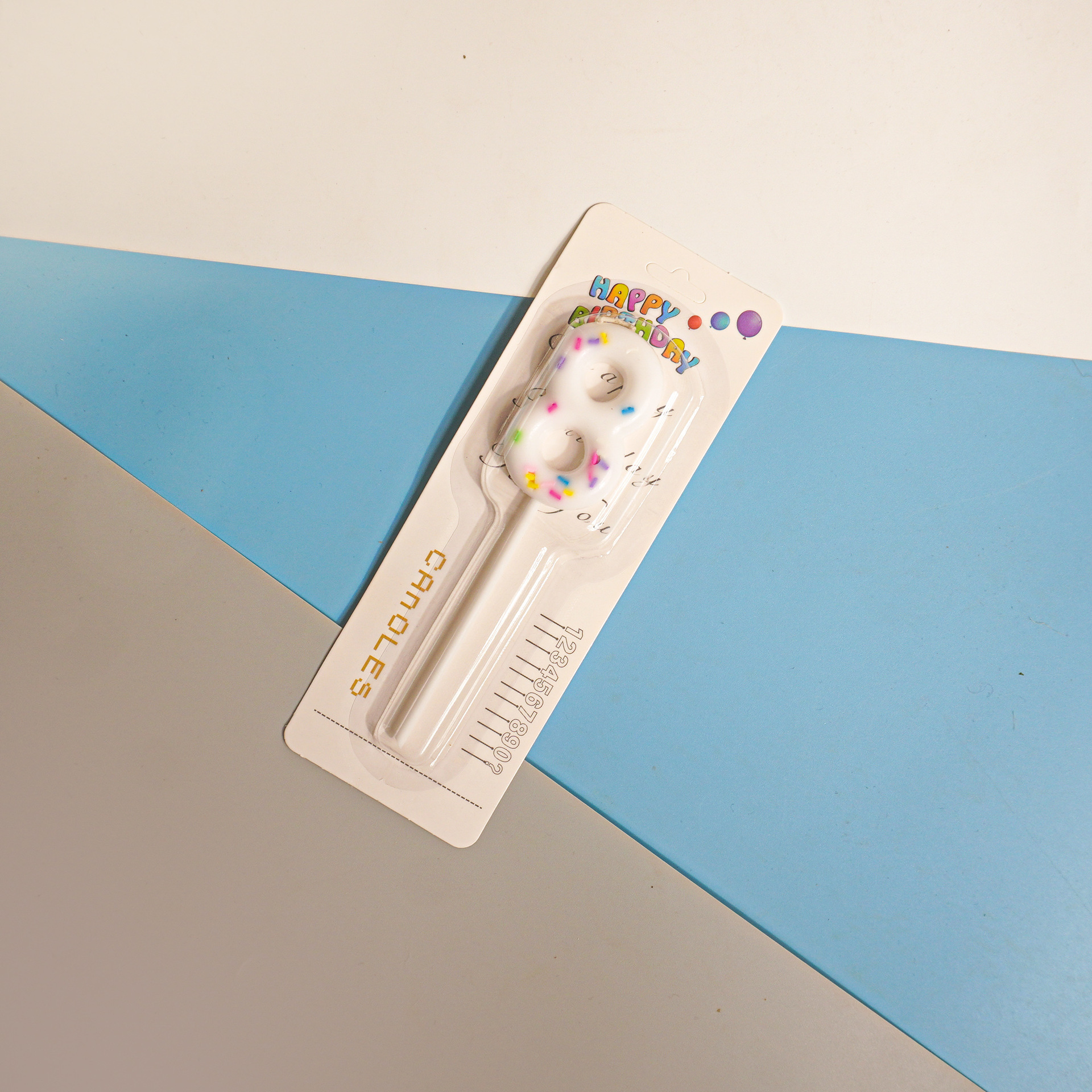 White Number Birthday Candles for Party Decoration