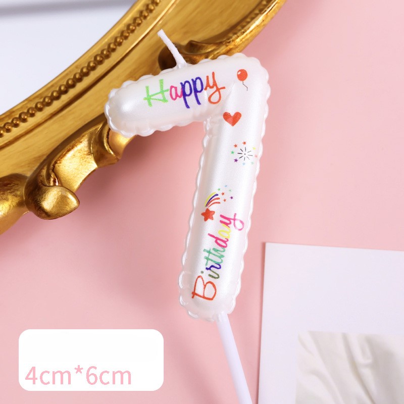White Glitter Number Birthday Candles for Party Decoration