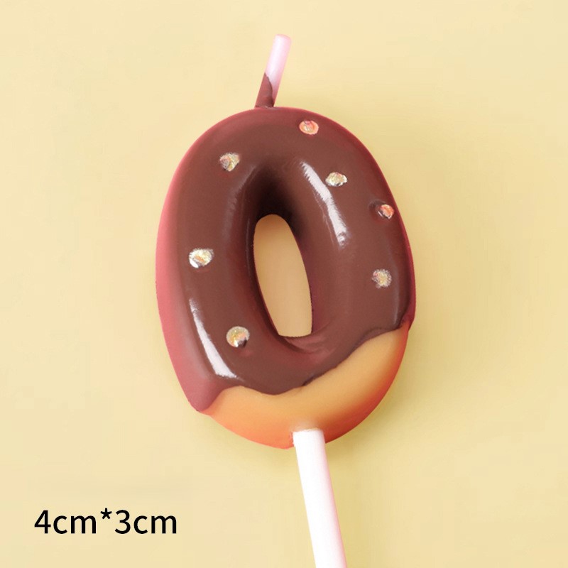 Brown Glitter Number Birthday Candles for Party Decoration