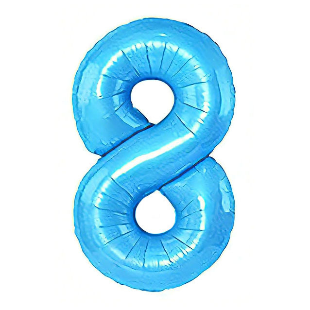 40 inch American Style Candy Blue Number 8 Balloon