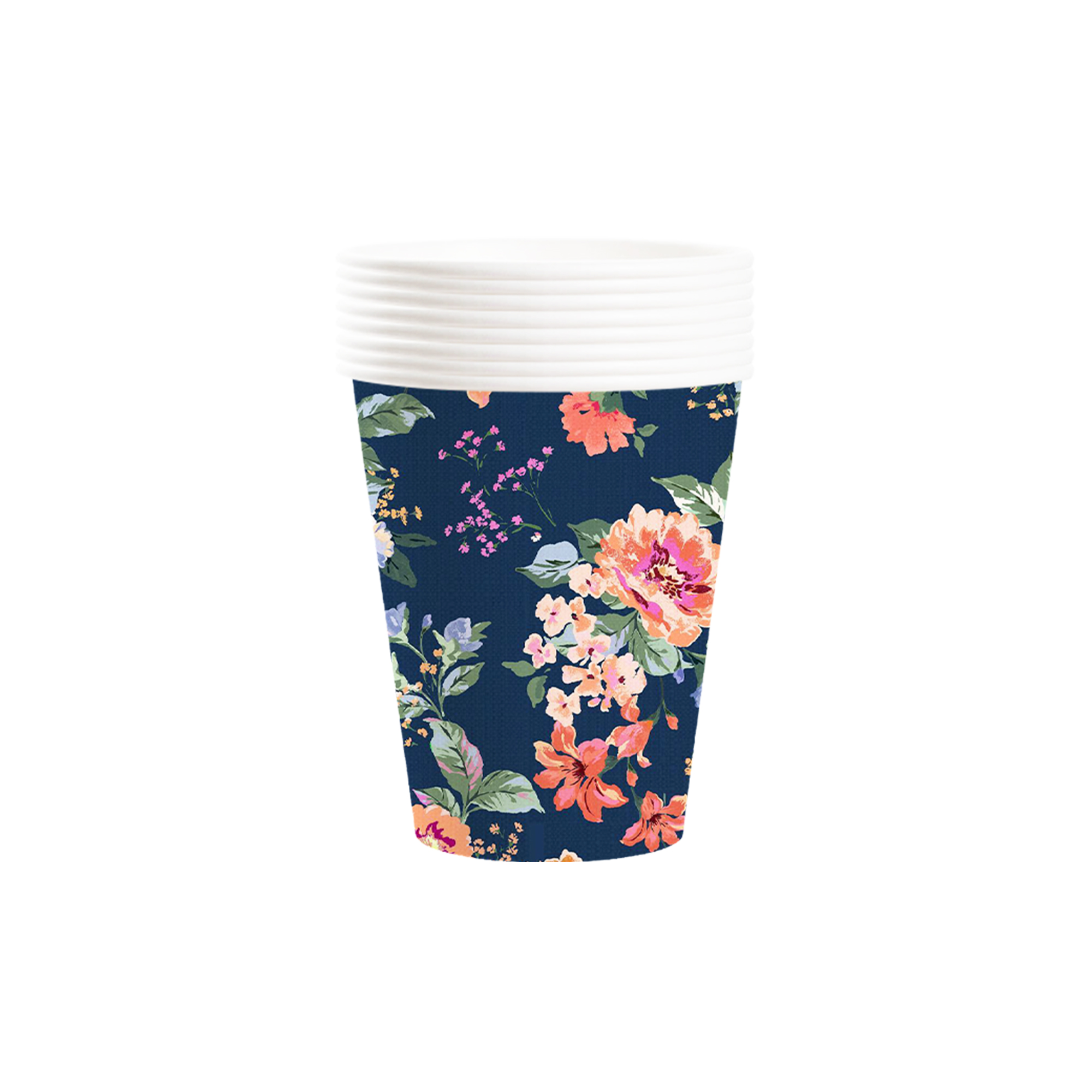 Floral Theme with Flower Paper Cup