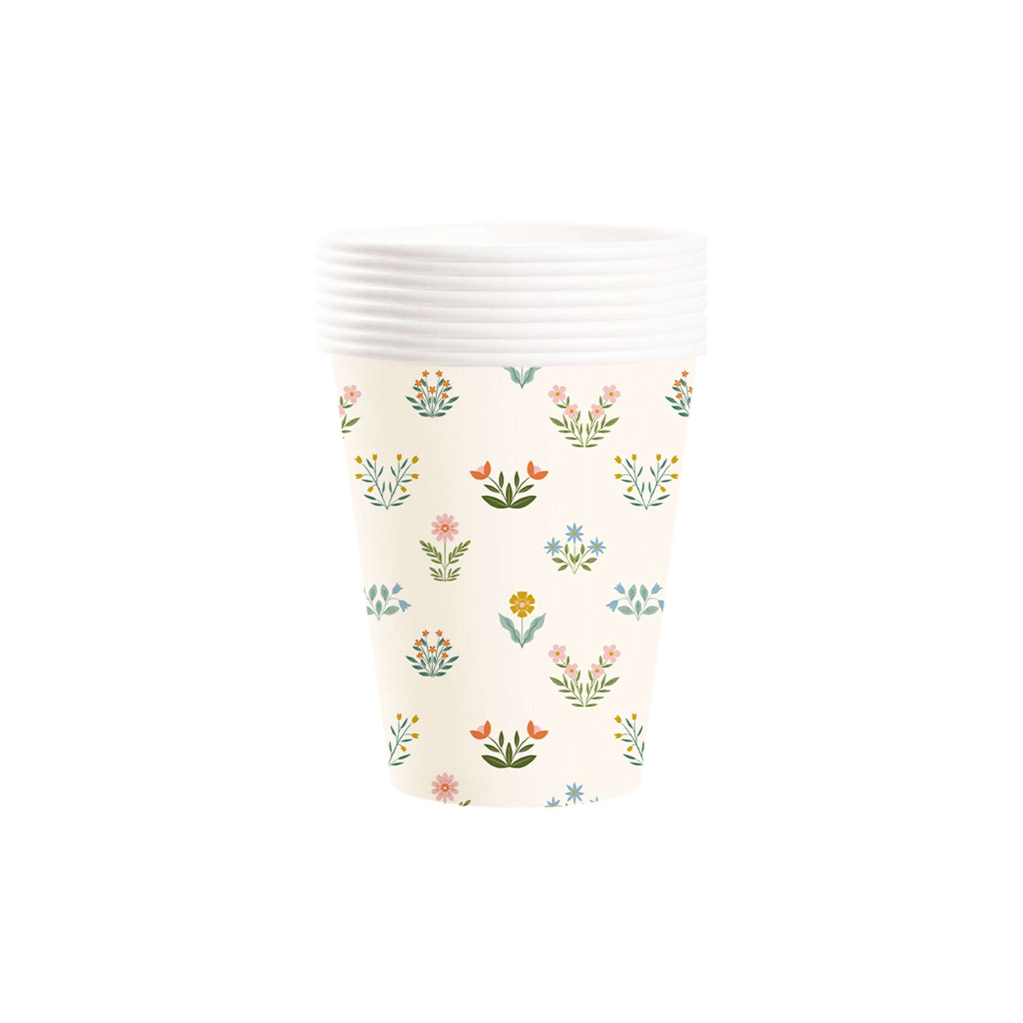 Floral Theme with Daisy Paper Cup